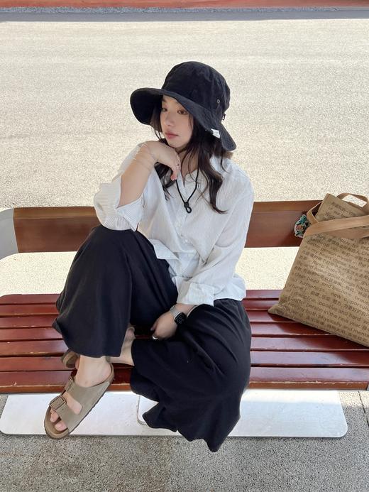 两色纯棉渔夫帽，梅子色超好看，配防风绳！不退不换~ 商品图8