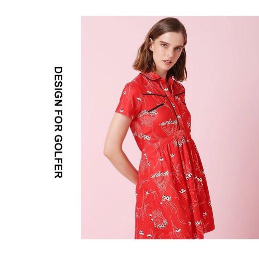 百乐图 连衣裙 红色印花 28218096 商品图2