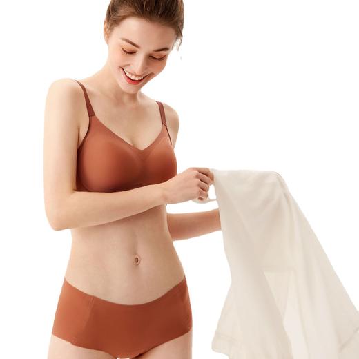 【大牌同款】【W型植绒无痕软支撑】轻薄无痕果冻内衣 超柔舒适裸感文胸 商品图4