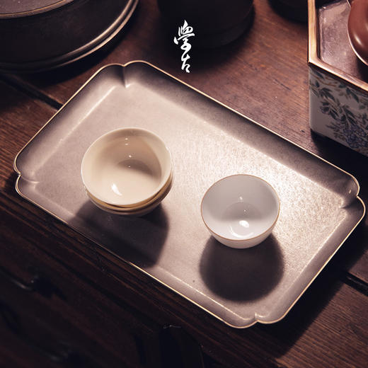 【2种规格可选】娜家倭口锡托盘 中式复古手工锡制托盘 商品图4