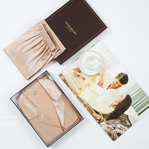 鑫缘 真丝男长袖睡衣套 	HD5006 商品图2