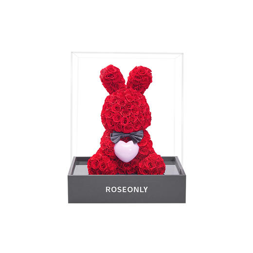 【爱礼告白】ROSEONLY诺誓 高级定制永生玫瑰系列玫瑰心意熊玫瑰心意兔送女友礼物 商品图9