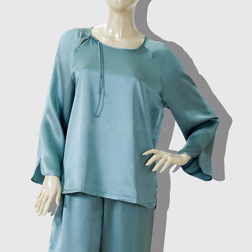 鑫缘 真丝女长袖睡衣套 	HD5001 商品图2