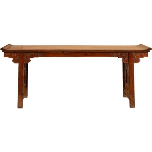 清 黄花梨夹头榫拐子纹翘头案 商品图5