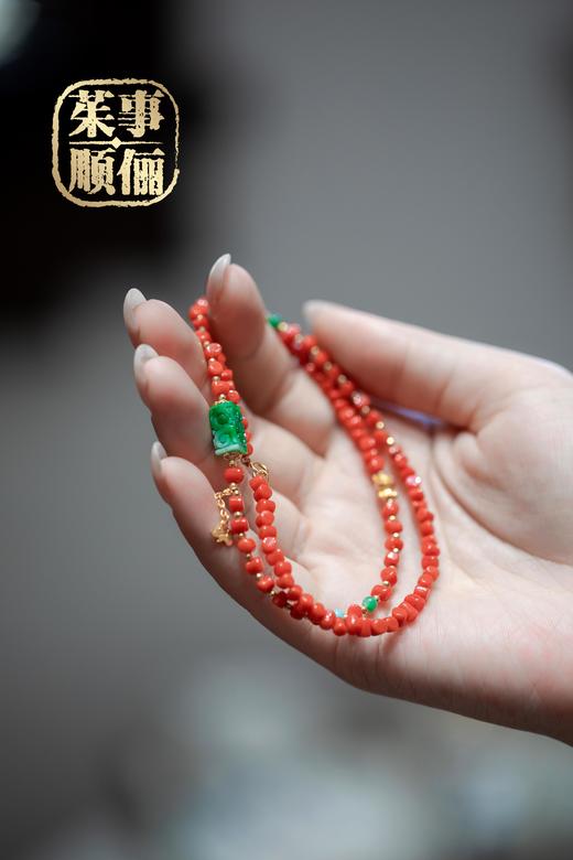 【茱事顺俪】18K黄金天然红项链 商品图4