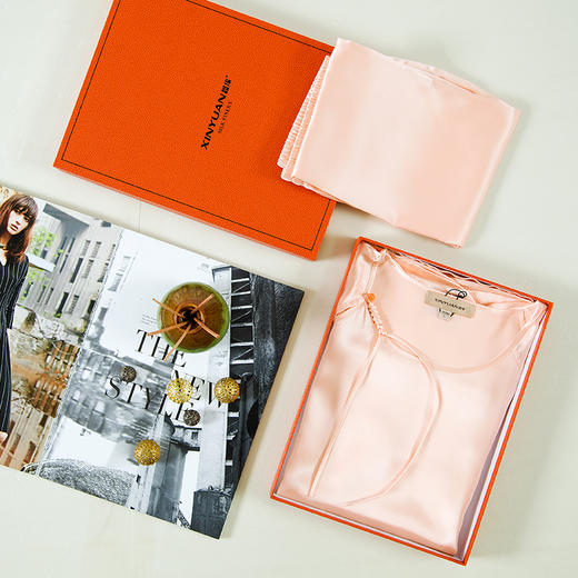 鑫缘 真丝女长袖睡衣套 	HD5001 商品图4