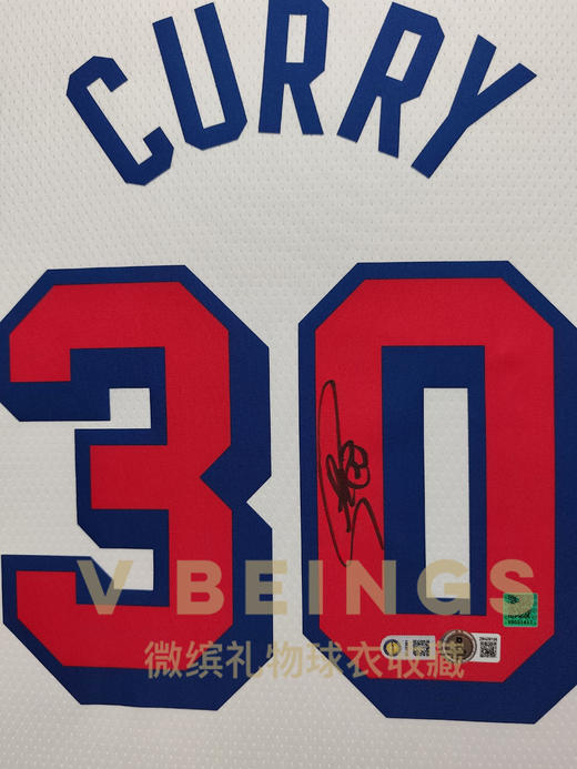收藏系列 库里 勇士队30号25赛季 亲笔签名球衣 商品图2