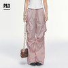 P&X设计师女装 新款潮流工装梭织休闲长裤宽松阔腿825209214 粉色 商品缩略图0