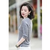 西子/桑蚕丝羊毛V领水钻边收腰显瘦百搭针织衫/MSBH1016 商品缩略图1