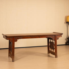 清 黄花梨夹头榫拐子纹翘头案