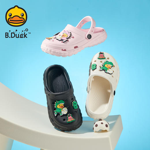 bduck小黄鸭家居鞋夏季儿童凉拖鞋洞洞鞋30-40 B1515969 商品图0