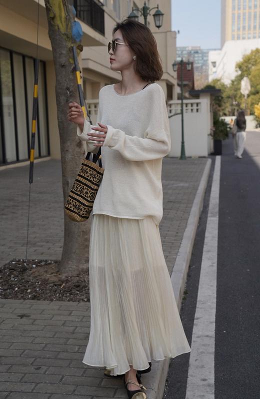 春日多巴胺和纸纱莱赛尔天丝针织长袖防晒罩衫 商品图7