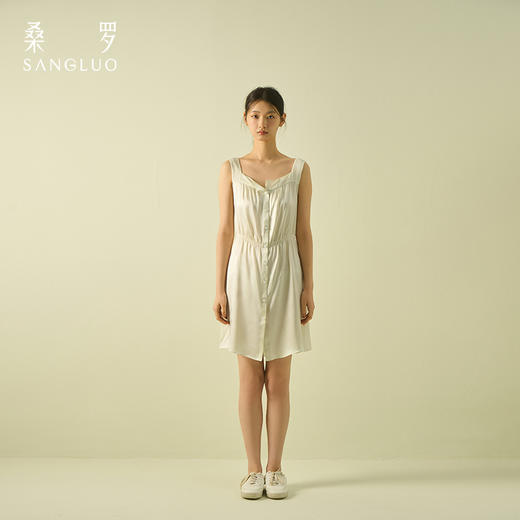 “无”色纯净』桑罗无袖吊带裙短款夏季新品简约高级感 商品图2