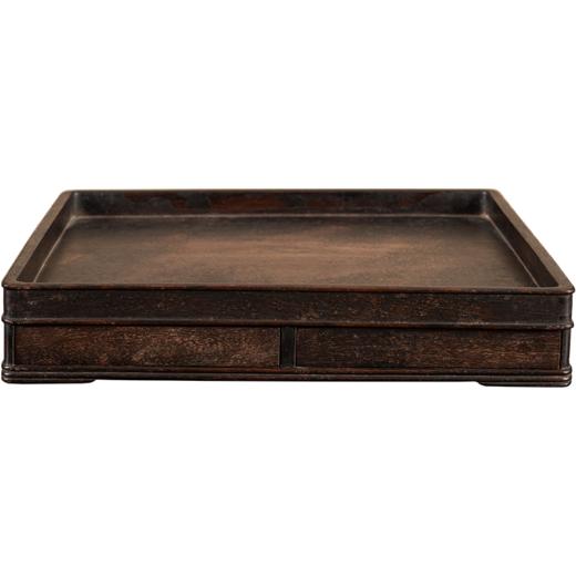 清 红木机关暗屉呈盘 商品图5