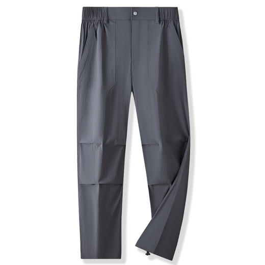 【冰丝】【DDP】大依优型大码休闲裤宽松半松紧腰凉感休闲裤夏季男士加肥大码薄款西裤 商品图4