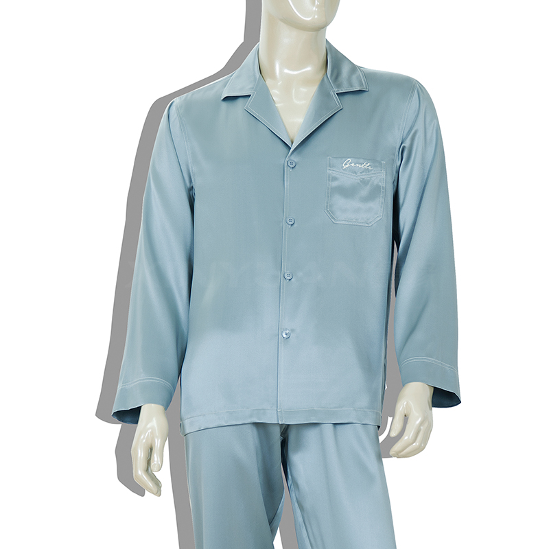 鑫缘 真丝男长袖睡衣套 	HD5006