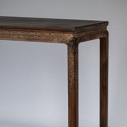 清中期 红木束腰带托泥花卉纹供案 商品图3