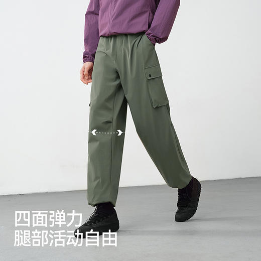 森马休闲裤男宽松直筒工装裤凉感吸湿速干伞兵裤夏季长裤户外潮流 商品图3