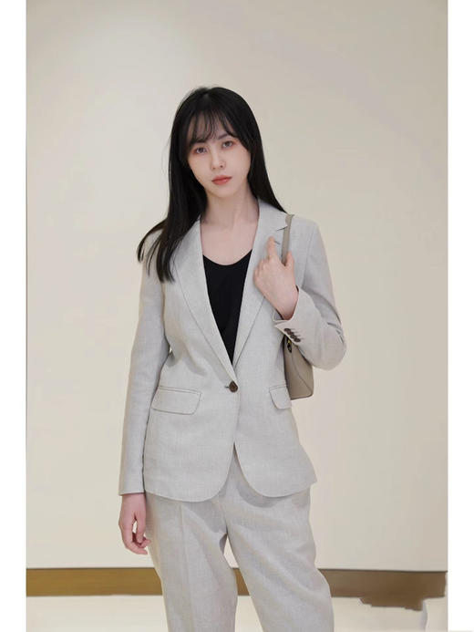 【4月10日 下午14:00 秒杀】小禾 春夏都可以穿的 亚麻平纹布 西服外套 商品图11