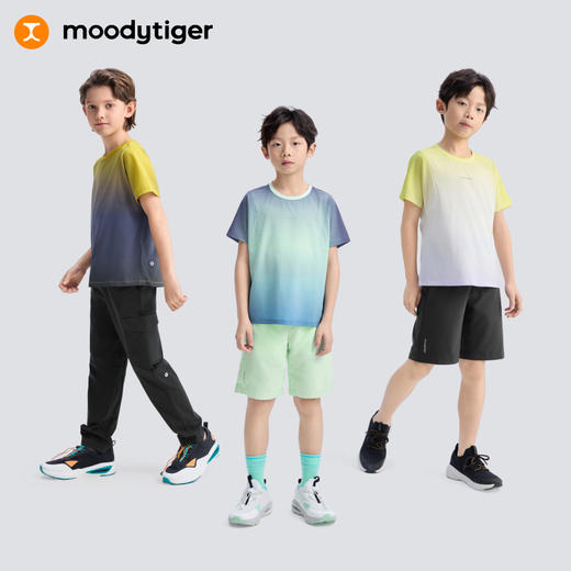 【DR暑假】moodytiger男童T恤25夏新冰感速干透气圆领百搭短袖上衣52110106 商品图4