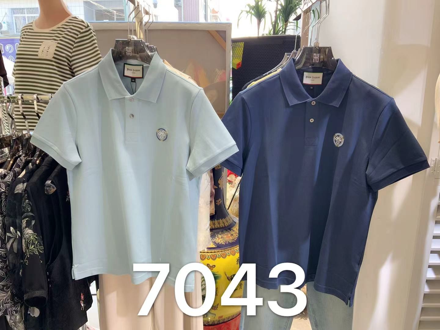 男装25春夏新品休闲翻领POLO短袖T恤2271-7043