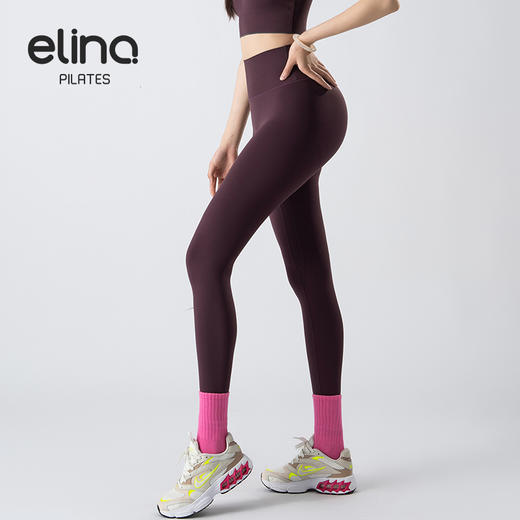 一恋•普拉提 2025春季新款无T线高腰裸感跑步健身裤带口袋瑜伽长裤EMM218 商品图1