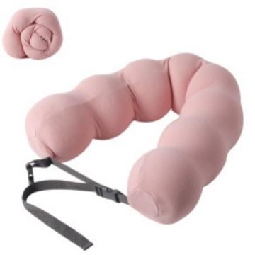 【简约便携u型枕】豌豆驼峰办公午睡柔软颈枕 旅行记忆棉纯色飞机枕  国庆出游 便携颈枕 商品图5