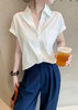 【出游好搭子！极简风小飞袖衬衫】清凉舒适 罗马假日赫本小飞袖 商品缩略图0