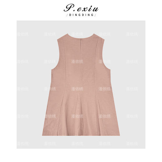 03-4潘依绣丁丁宠粉麻料夏季时髦感气质百搭背心 W-63041 商品图1