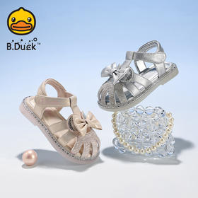 B.Duck小黄鸭童鞋女童凉鞋夏季透气儿童公主鞋宝宝沙滩鞋22-26 F2686878