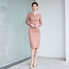 IWY/高级感气质粉色西装连衣裙女法式名媛正式场合接待工作服Q1254-P 商品缩略图1