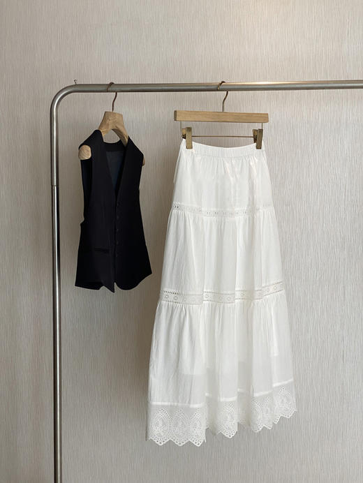 不挑人的法式浪漫！！2025高腰显瘦白色蕾丝花边A字半身裙女春夏款！ 商品图5