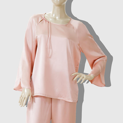 鑫缘 真丝女长袖睡衣套 	HD5001 商品图0