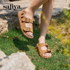 Safiya/索菲娅2025夏季外穿舒适平底休闲复古搭扣露趾勃肯凉拖SFD2115356 商品缩略图4