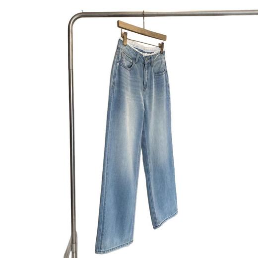 少女感早春花边腰！2025新款高腰窄版直筒显瘦牛仔裤女款！ 商品图4