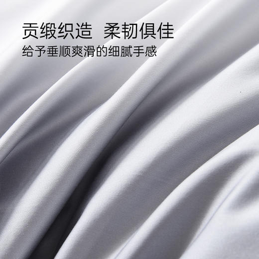 雅芳婷80S高针长绒棉蕾丝四件套床笠款贡缎被套亲肤全棉纯棉套件 商品图2