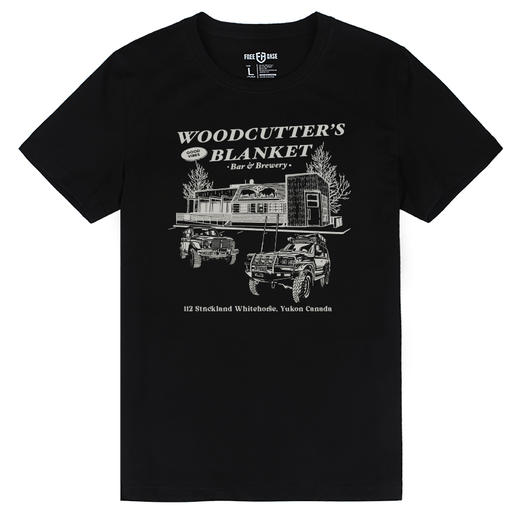 自由基地复古越野露营风印花纯棉微弹短袖T恤025夏季新款情侣装 NMT-2221 商品图1