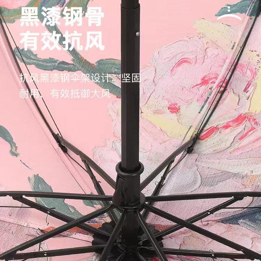 五折黑胶双层太阳伞防晒防紫外线，油画伞折叠晴雨两用遮阳反向伞TC- JR050901 商品图2