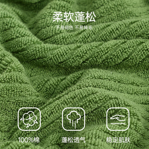 洁丽雅纯棉浴巾女加厚7A抑菌条纹浴巾家用洗澡巾吸水男士2025新款 商品图4