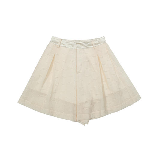 谜底短裤女2025夏季新品百搭日常艺术褶皱宽松A型阔腿裤252MK0651 商品图4