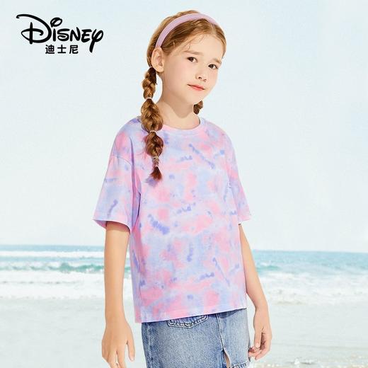 【120-160】【迪士尼】女童夏季t恤儿童落肩袖短袖 商品图1
