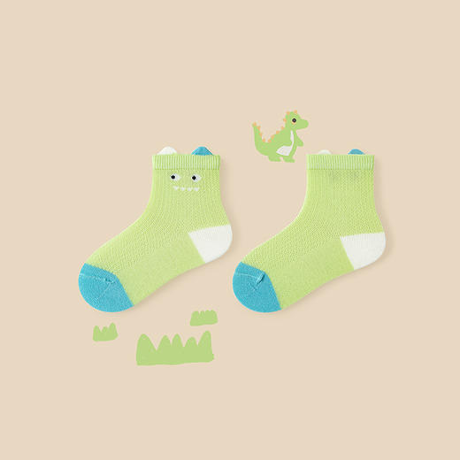 迷你巴拉男童女童网眼透气袜子夏季新款宝宝棉弹袜子不勒脚 商品图2