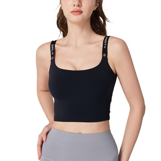 跃牌【海听系列】NULS裸感固定杯聚拢运动文胸性感舒适交叉美背印花健身上衣XC62 商品图4