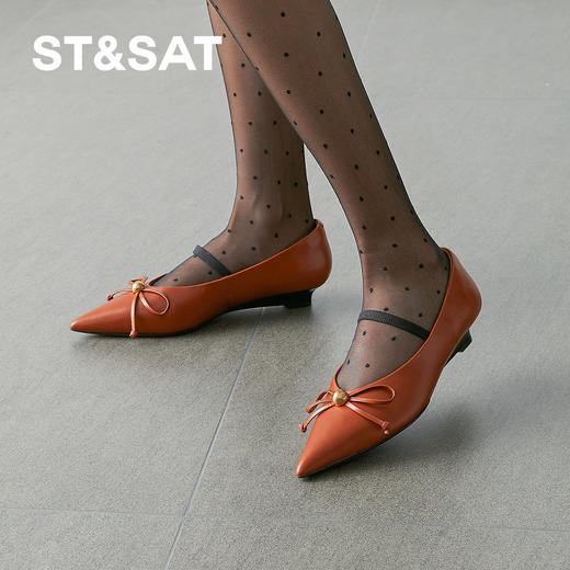 【精选牛皮】星期六简约复古蝴蝶结玛丽珍SSD1111184 商品图3