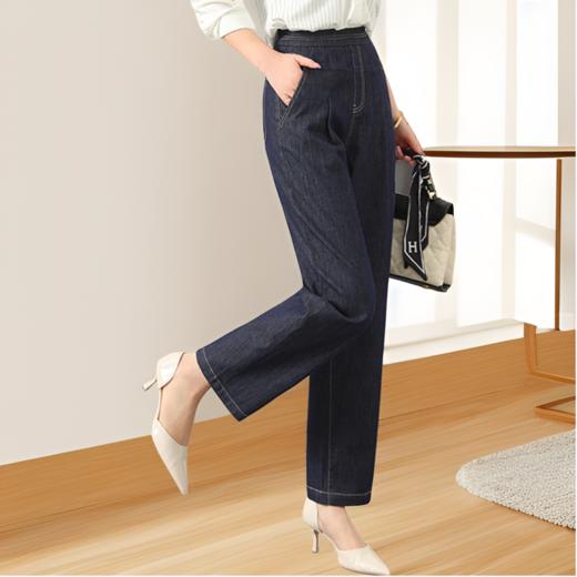 S1臣禾	松紧腰萝卜裤 棉麻混纺休闲裤	JZ251060458 商品图0