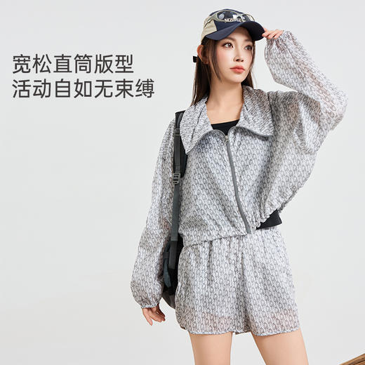I’d爱帝洋气印花翻领防晒衣夏季薄款户外防晒套装 商品图4