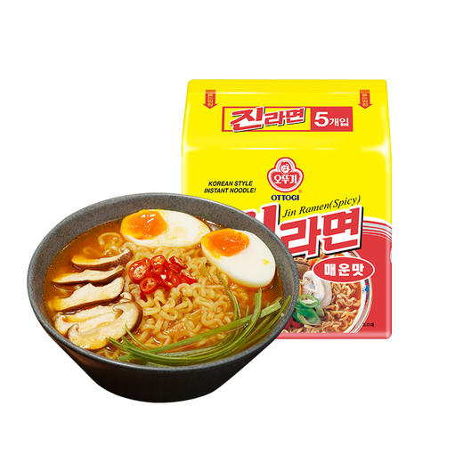 不倒翁 金拉面辣味金拉面120g*5袋 商品图0