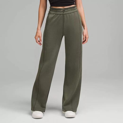 点此购买 lulu露露softstreme女士螺纹阔腿长裤 bk 314779 商品图1