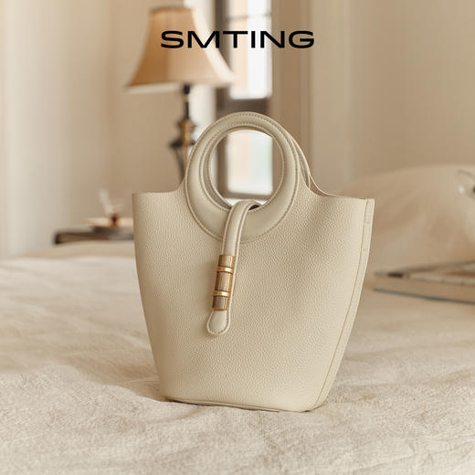 9570西木汀 歌德 新款小包菜篮子包包女款手提斜挎小众真皮水桶包RJ023 商品图1