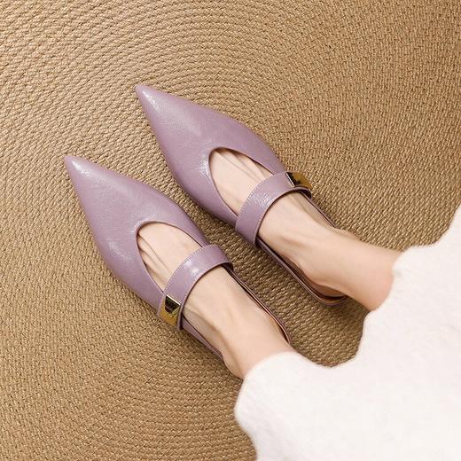 【预售5天】真皮包头凉鞋女夏季外穿尖头平底半拖鞋女柔软穆勒鞋SLLK&sl-7905 商品图1